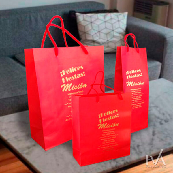 Bolsa delivery fondo cuadrado con manija 