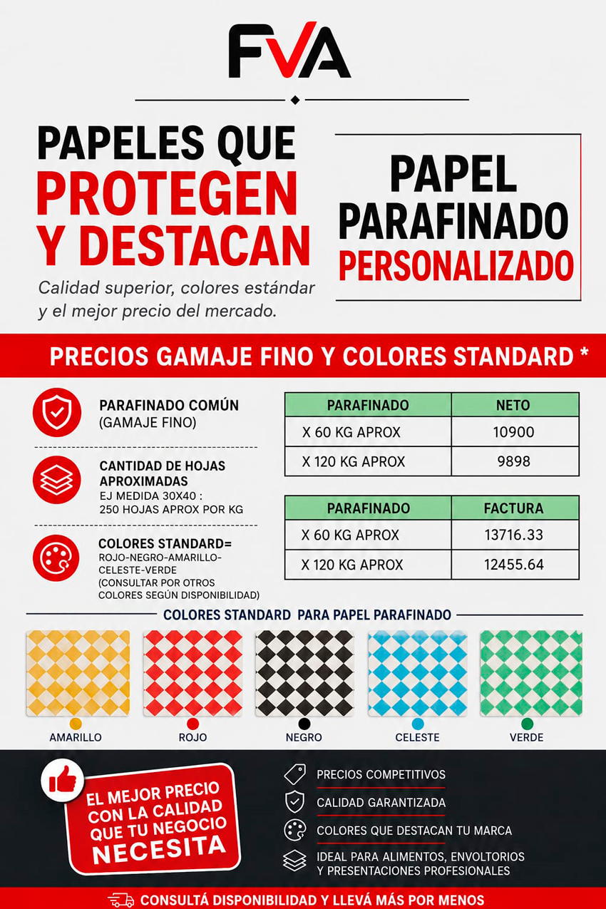papel parafinado personalizado